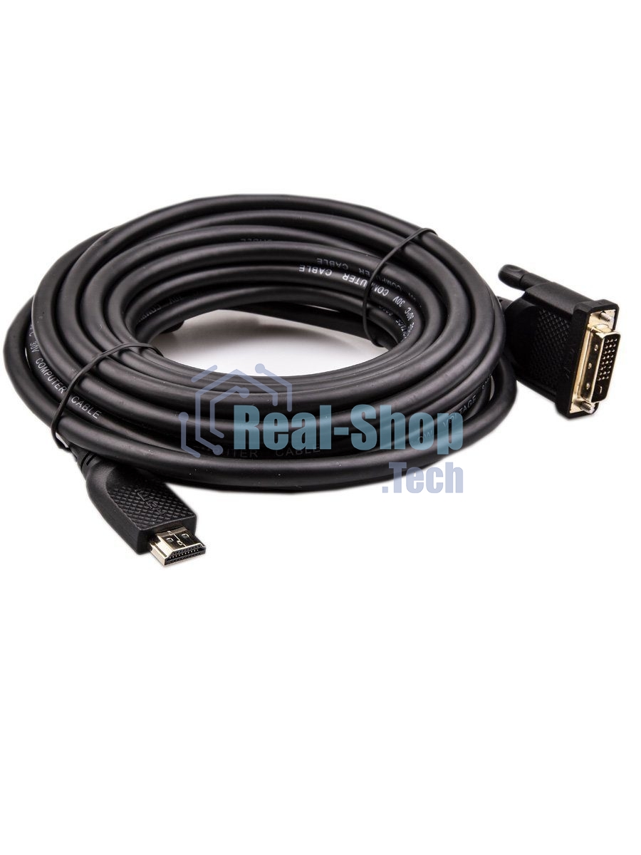 Кабель HDMI AM/DVI(24+1)M, 7.5м, CU, 1080P@60Hz, 2F, VCOM CG484GD-7.5M