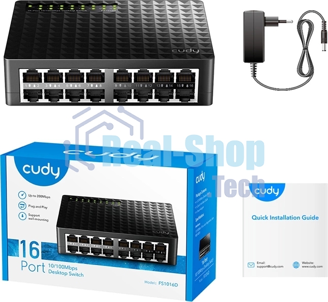 Коммутатор Cudy FS1016D (L2) 16x100 Мбит/с неуправляемый