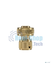 Коннектор латунный, быстросъемный, для шланга 3/4 Четыре Сезона