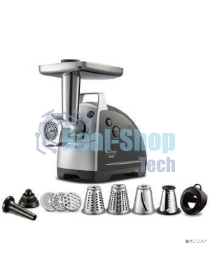 Мясорубка электрическая Moulinex ME682832 черный, 2000 Вт, 2.6 кг/мин, реверс, защита от перегрузки, насадки - 4