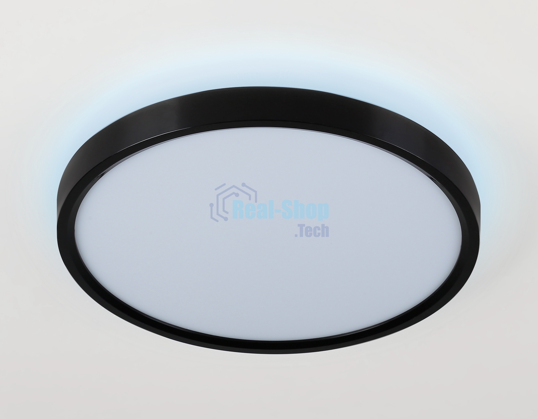 Потолочный светодиодный светильник Ambrella light FZ3050 BK черный IP44 24W+10W 6400+6400К D300*40 (Без ПДУ)
