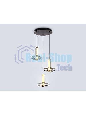 Подвесной светодиодный светильник Ambrella light LH31012/3 GR/SM серый/дымчатый 35W 3000K D450*1790