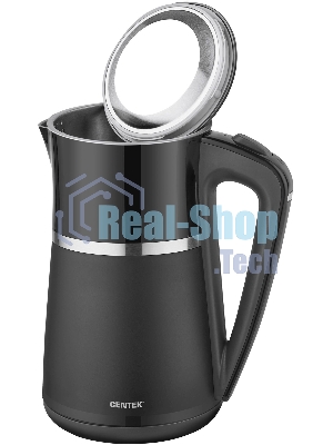 Чайник электрический Centek CT-0028 черный, 1.7 л, 2200 Вт, скрытый нагревательный элемент