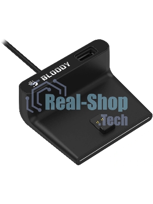 Мышь беспроводная/проводная A4tech Bloody R77UltraDock черный, 20000 dpi, USB Type-A, радиоканал, кнопки - 5