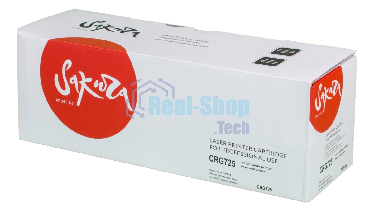 Картридж лазерный Sakura CRG725 для Canon LBP6000/6018/6020/6030/MF3010, черный, 1600 к.