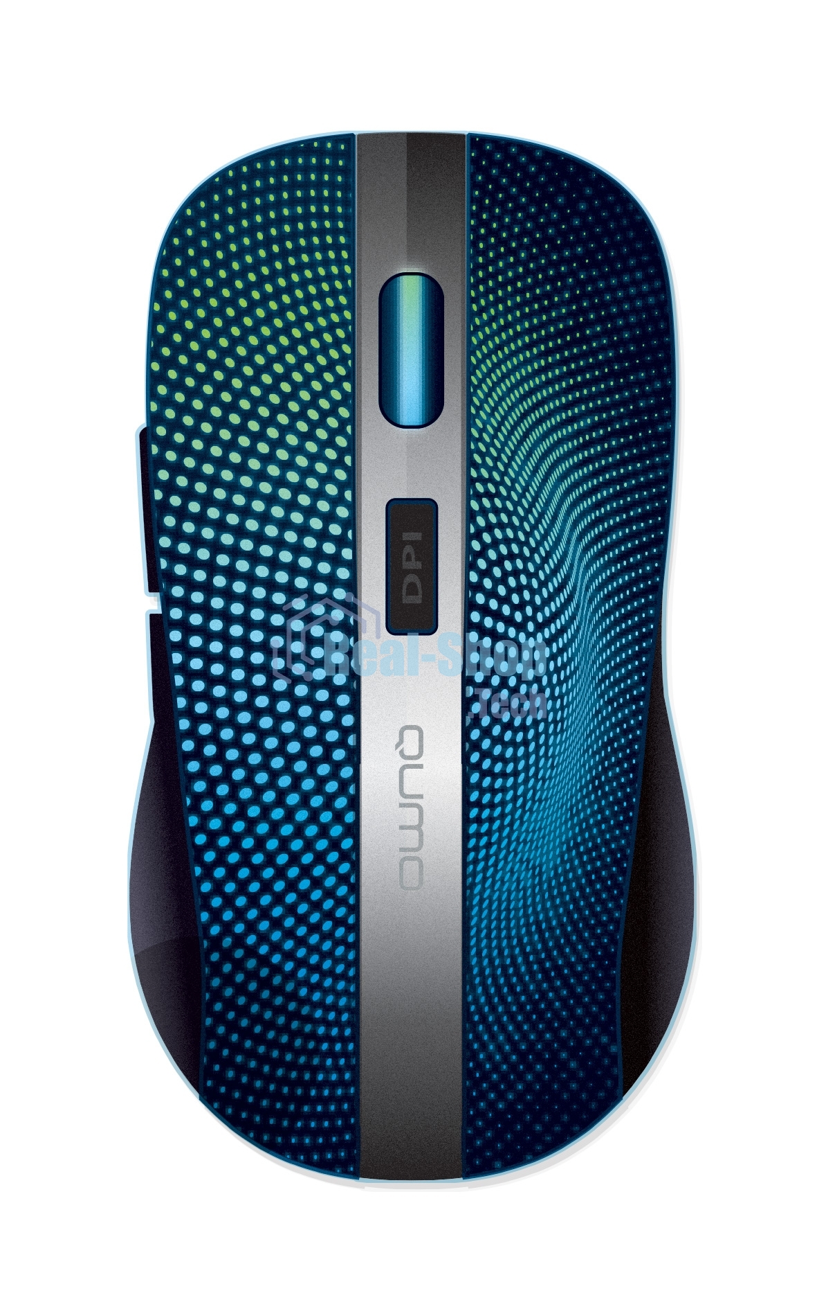 Мышь беспроводная Qumo Comfort M18 черный, 2400 dpi, радиоканал, USB, кнопки - 6