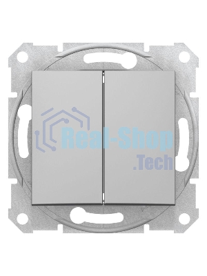 Механизм выключателя 2-кл. СП Sedna 10А IP20 алюм. SchE SDN0300160