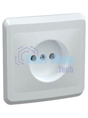 Розетка 1-м СП Вега РС10-2-ВБ без заземл. контакта и защ. штор 10А бел. ИЭК ERV10-K01-10-DM