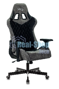 Кресло игровое Бюрократ VIKING 7 KNIGHT B FABRIC черный текстиль/эко.кожа крестовина металл/пластик