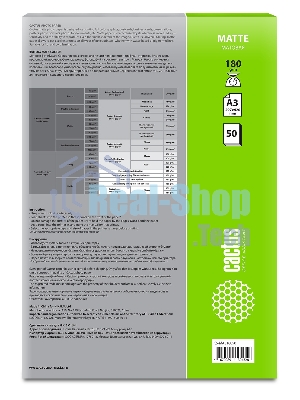Фотобумага Cactus CS-MA318050 A3/180г/м2/50л./белый матовое для струйной печати