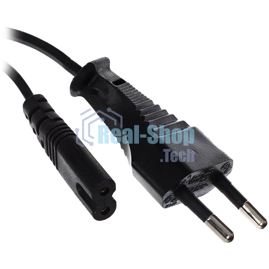 Кабель Telecom Кабель (TP228-IEC320-C7--CEE7/16-1.8-B) для аудио-видео техники IEC-320-C7--розетка 220V, 2-pin, 1.8м, черный