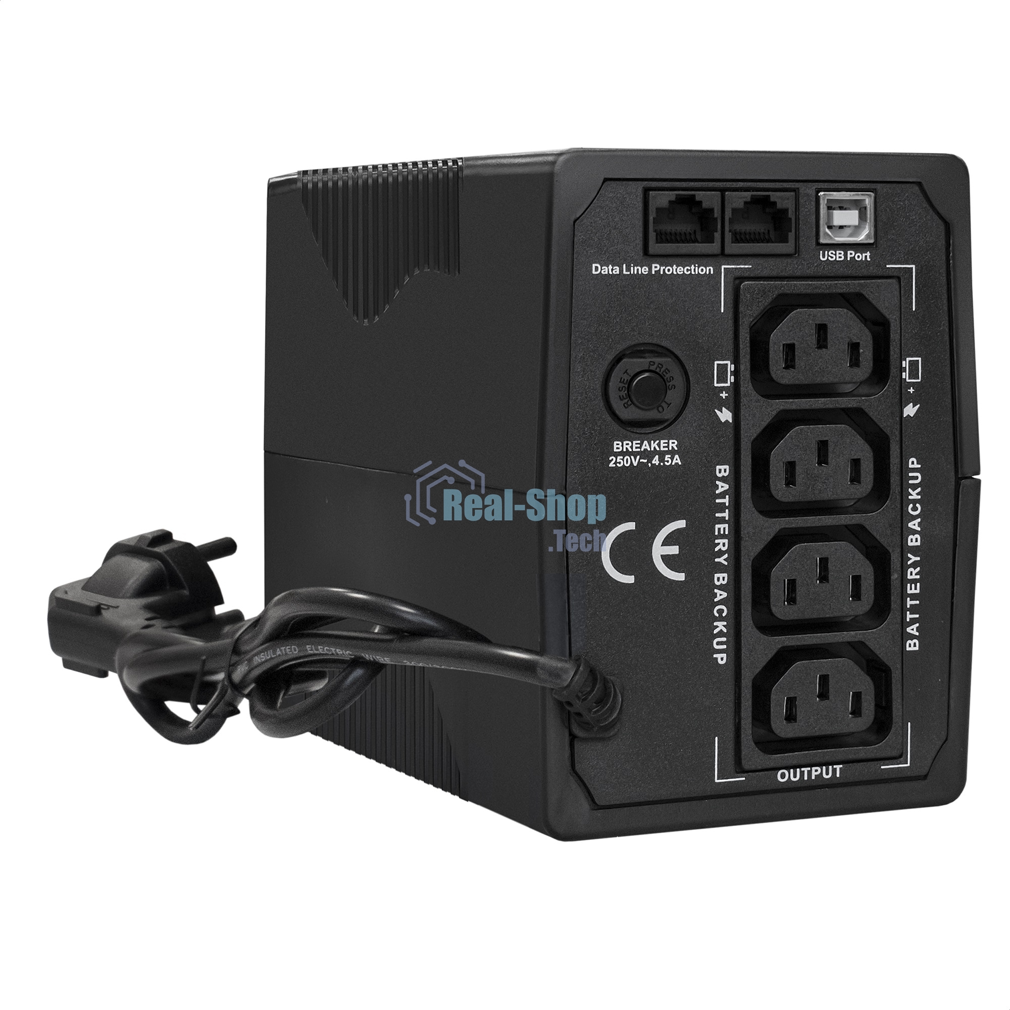 Источник бесперебойного питания ExeGate Power Smart ULB-1000.LCD.AVR.4C13.RJ.USB 1000VA/550W, LCD, AVR, 4*C13, RJ45/11,USB, черный