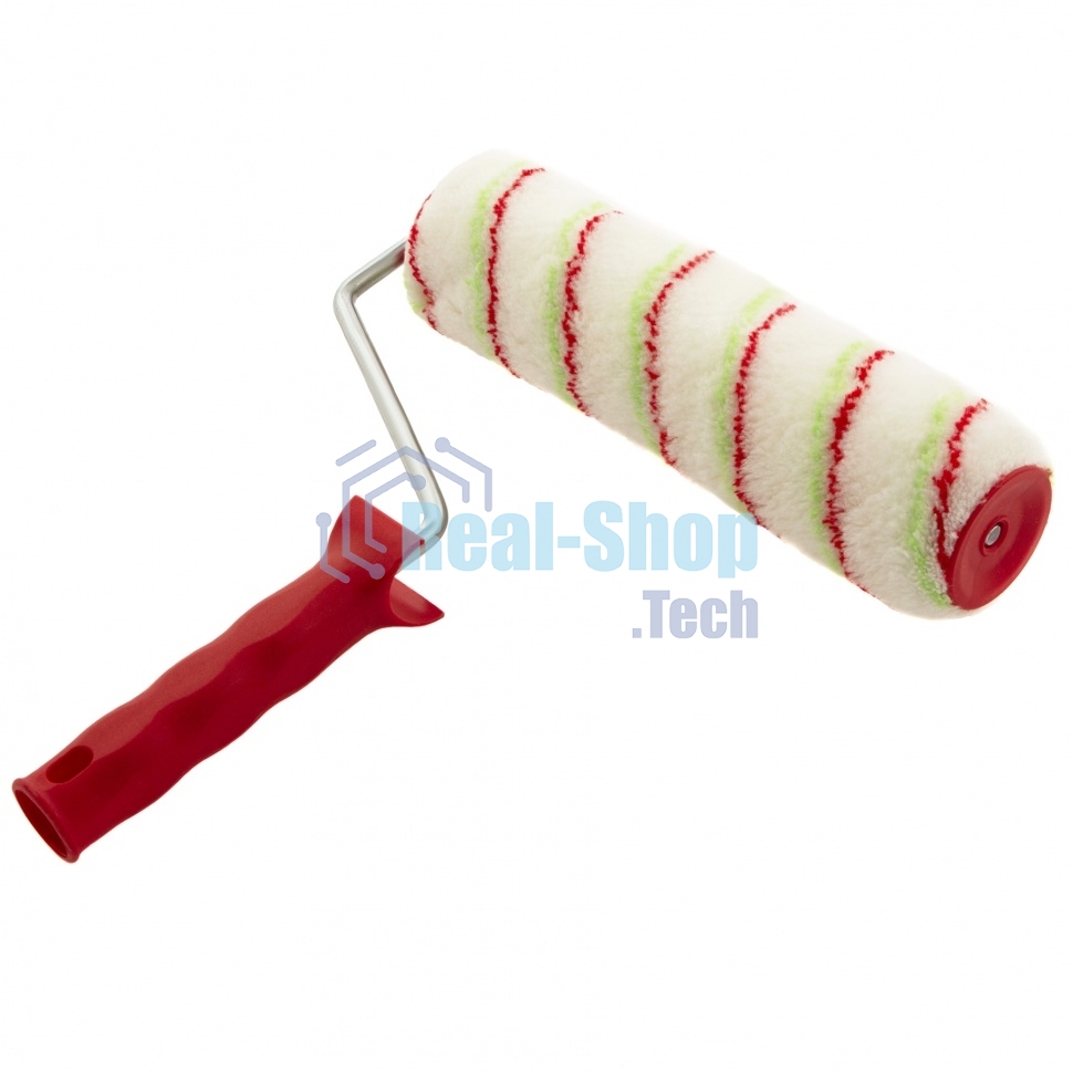 Валик Сибртех Эмали, 250 мм, ворс 12 мм, D 48 мм, D ручки 8 мм, полиамид,полиакрил