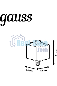 Адаптер Gauss для подключения светильника к трековой системе, черный 1/50 TR124