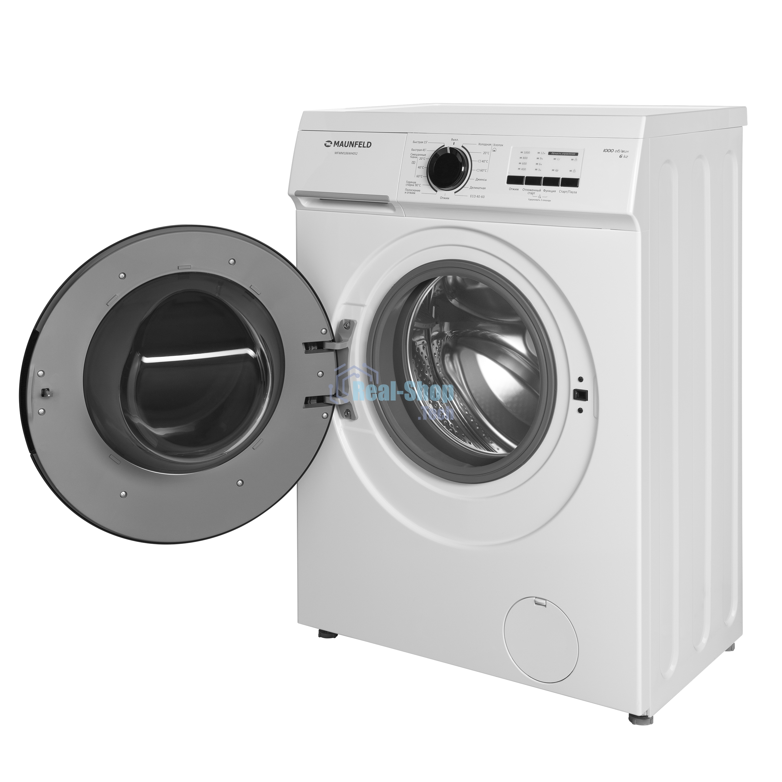 Стиральная машина Maunfeld MFWM106WH052 белый, загрузка фронтальная 6 кг, 1000 об/мин., класс: А+++