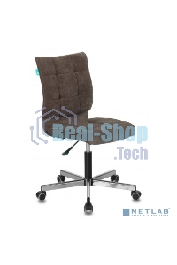 Кресло компьютерное Бюрократ CH-330M/LT-10 без подлокотников, темно-коричневый Light 10, крестовина металл