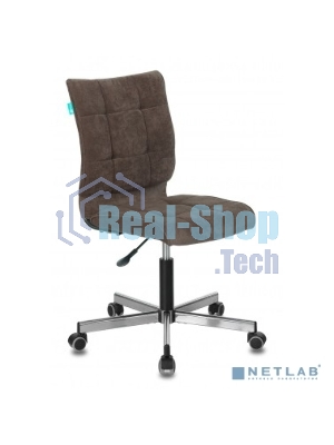 Кресло Бюрократ CH-330M/LT-10 темно-коричневый, экокожа, 120 кг, механизм качания, без подлокотников