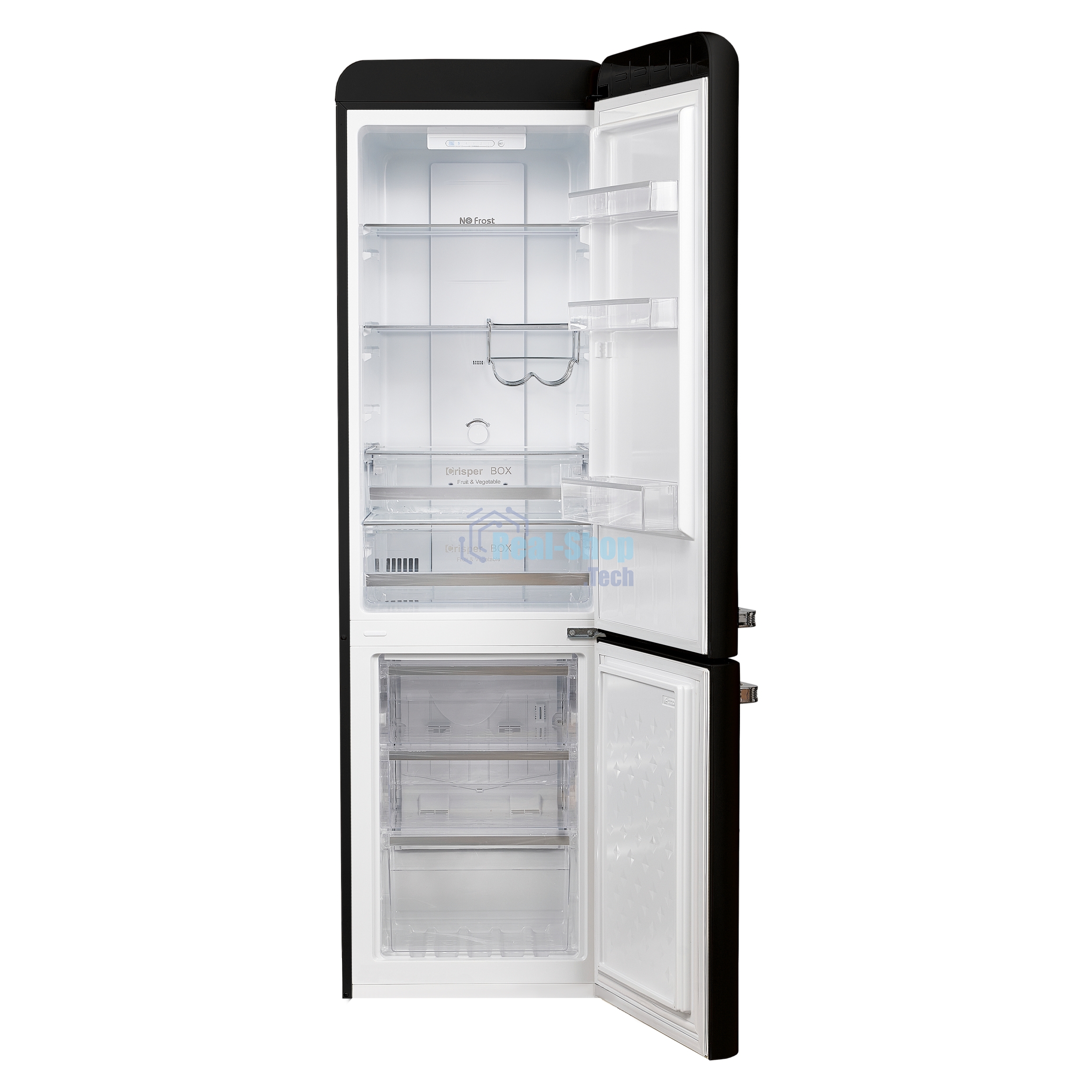 Холодильник Maunfeld MFF186NFRB черныйдвухкамерный 181/71л морозилка снизу