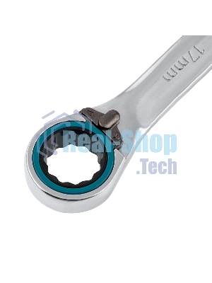 Набор ключей комбинированных с трещоткой Gross 8 - 19 мм, 7 шт., реверсивные, CrV