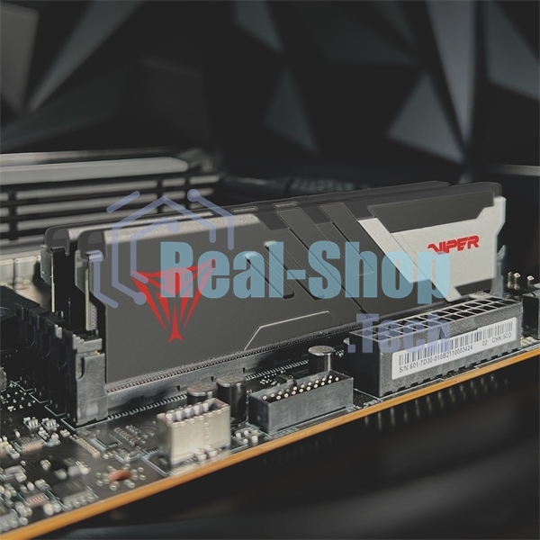 Оперативная память Patriot Viper Venom, DDR5, 32GB (2x16GB), 7000MHz, CL32, DIMM, с радиатором, черный