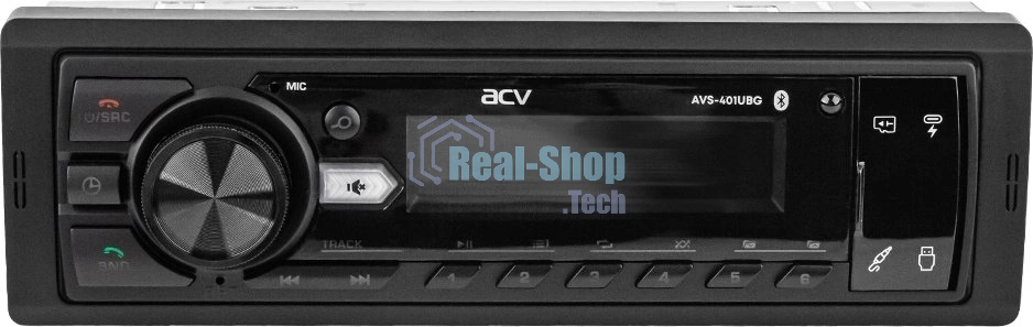 Автомагнитола ACV AVS-401UBG, 1 DIN, Bluetooth, USB Type-A, AUX