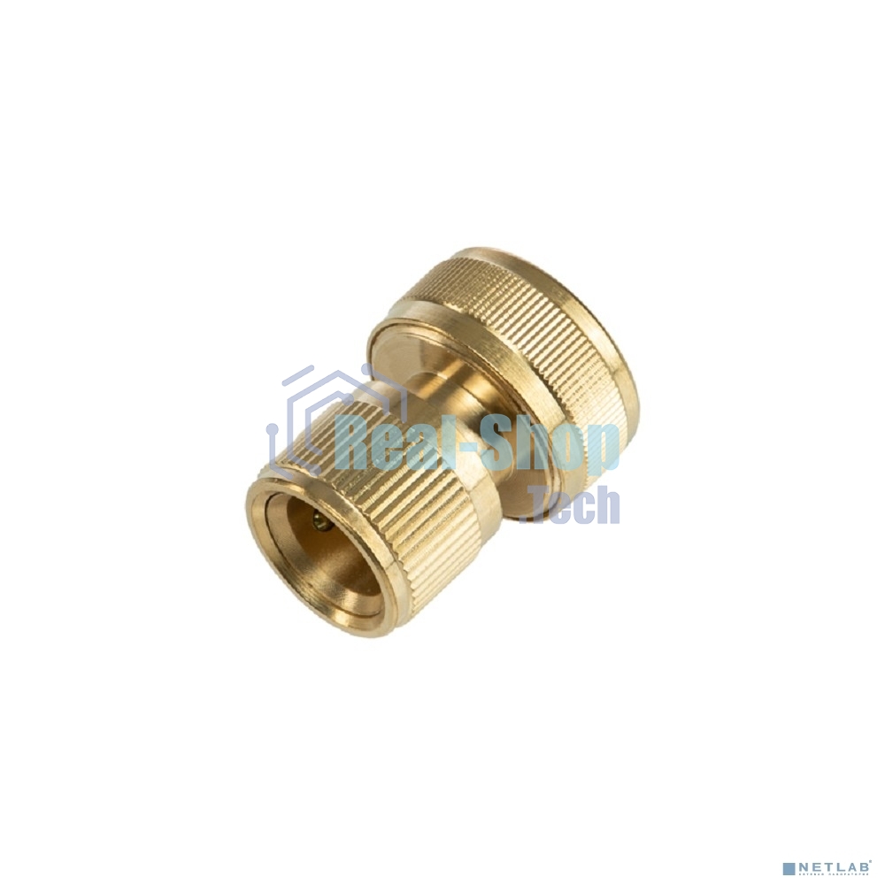 Коннектор латунный, быстросъемный, для шланга 3/4 Четыре Сезона