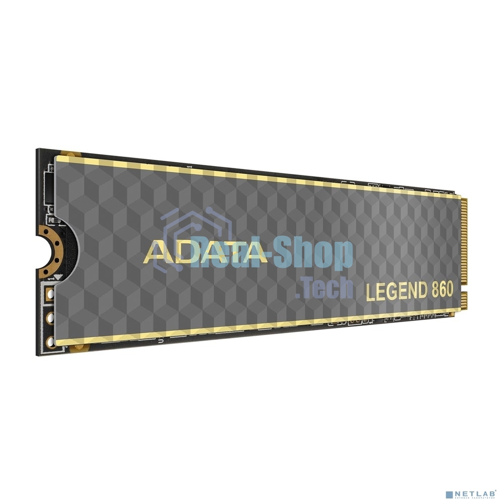 Накопитель SSD ADATA LEGEND 860, 2Tb, PCIe 4.0 x4, M.2 2280, NVMe, R/W 6000/5000, с радиатором