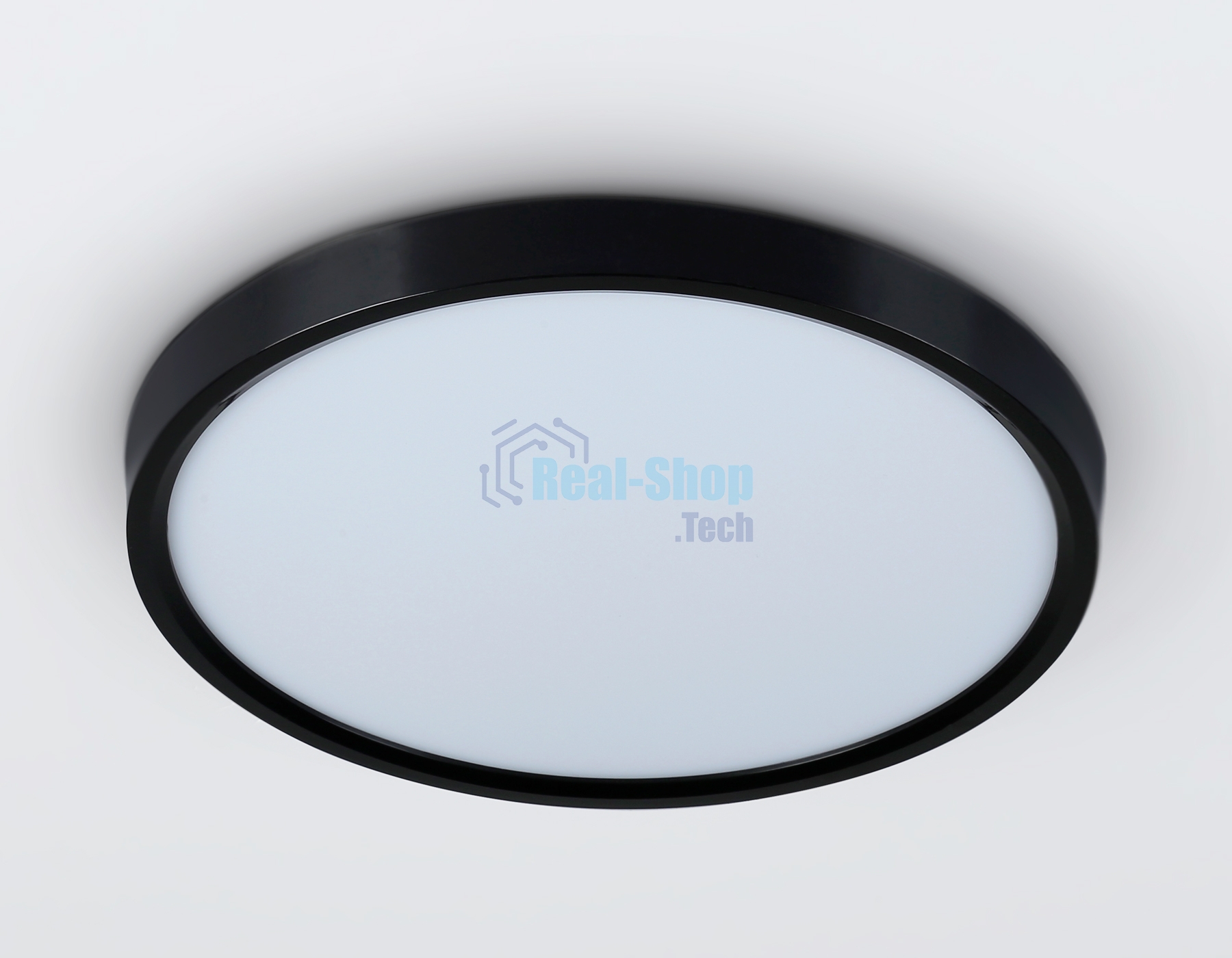 Потолочный светодиодный светильник Ambrella light FZ3050 BK черный IP44 24W+10W 6400+6400К D300*40 (Без ПДУ)