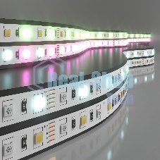 Лента светодиодная 60Led 14,4W IP20 RGB 6500K холодный белый (5050+5050 24V 60Led 14,4W IP20 RGBW)