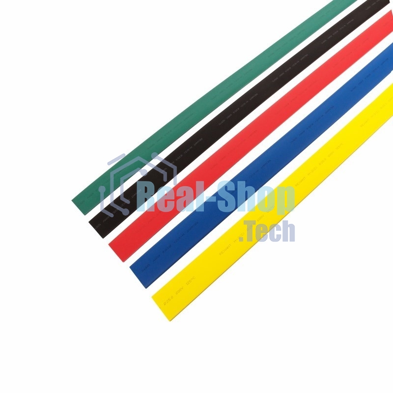 Термоусаживаемые трубки Rexant, 25,0/12,5 мм, набор пять цветов, упаковка 25 шт. по 1 м