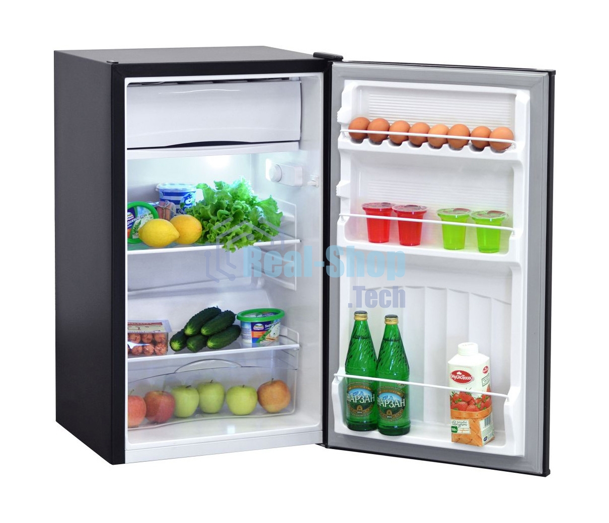 Холодильник Nordfrost NR 403 B черный матовый однокамерный 100/11л морозилка сверху