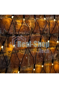Гирлянда Neon-night Сеть 2х2х1.5 м, свечение с динамикой, прозрачный ПВХ, 136 LED, 230 В, цвет свечения теплый белый