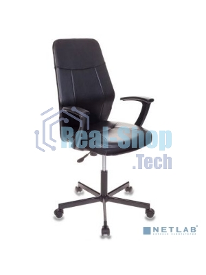 Кресло Бюрократ CH-605/BLACK черный, экокожа, 120 кг, механизм качания