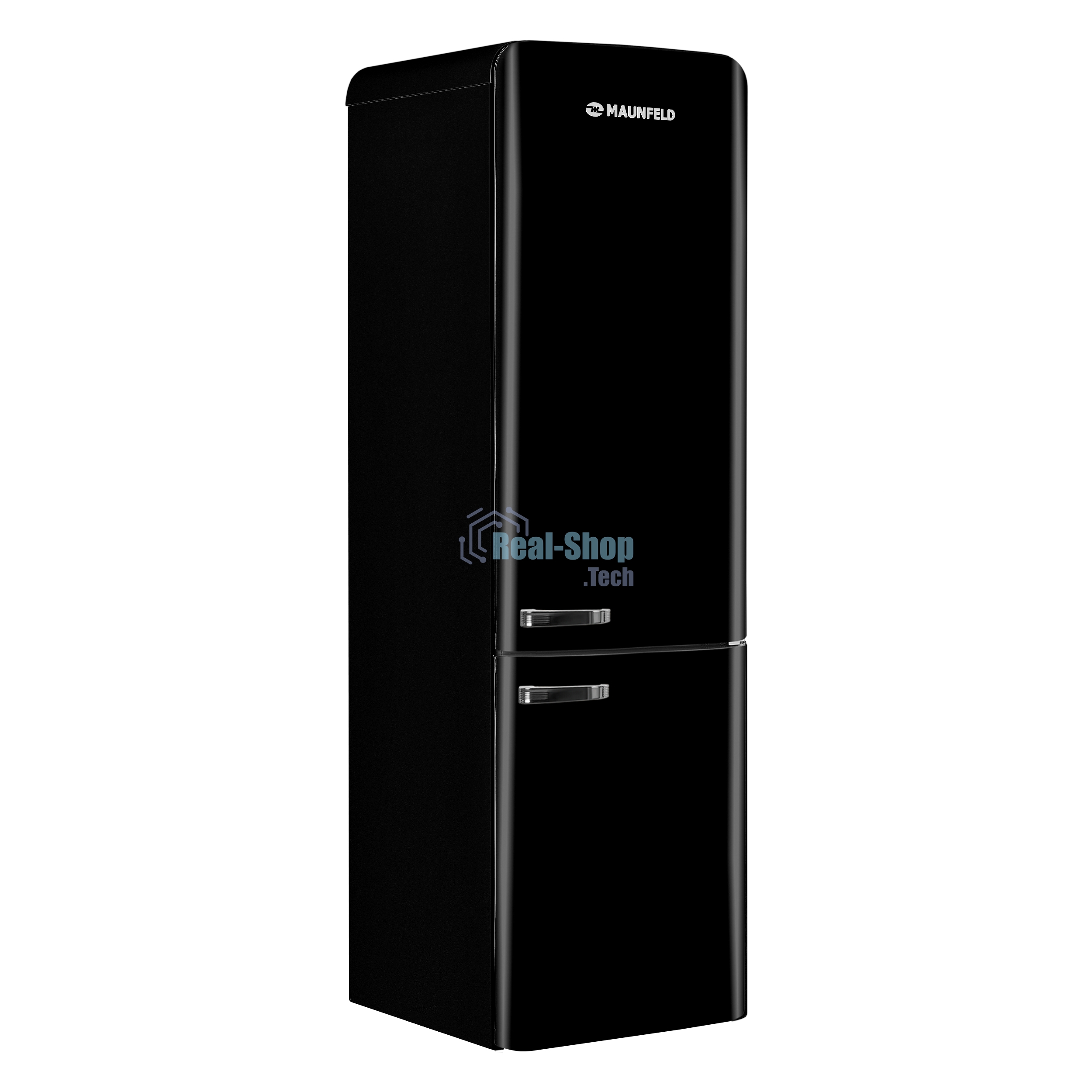 Холодильник Maunfeld MFF186NFRB черныйдвухкамерный 181/71л морозилка снизу