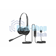 Гарнитура проводная бинауральная USB-гарнитура Fanvil, HT302-U, стерео, HD звук, USB