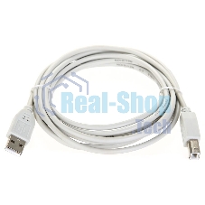 Кабель AM/BM USB2.0 3м Telecom USB 2.0 A-->B 3.0m, белый/серый, TC6900-3.0M