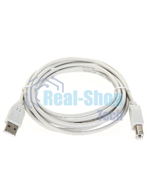 Кабель AM/BM USB2.0 3м Telecom USB 2.0 A-->B 3.0m, белый/серый, TC6900-3.0M