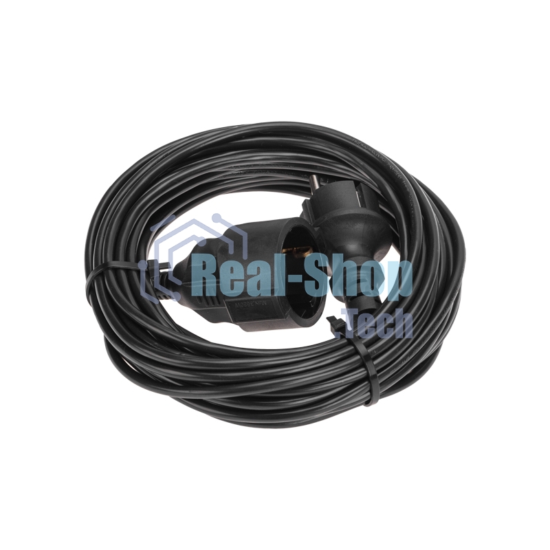 Удлинитель-шнур PROconnect ПВС 3х0,75 мм², 10 м, с/з, 6А, 1300 Вт, IP20, черный