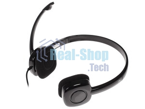 Гарнитура Logitech H151 чёрный, проводная, 3.5 мм