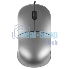 Мышь проводная Qumo Simple Office M92 серый, 1000 dpi, USB, кнопки - 3