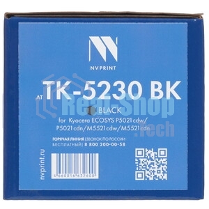 Картридж NVPrint совместимый Kyocera TK-5230 Cyan для ECOSYS P5021cdw/P5021cdn/M5521cdw/M5521cdn (2200k)