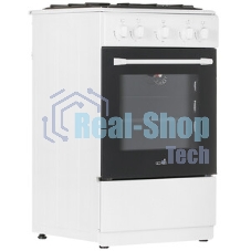 Плита газовая Cezaris ПГ 2150-02 белый, конфорок 4 шт, духовка 43 л, 51 см x 85 см x 55 см