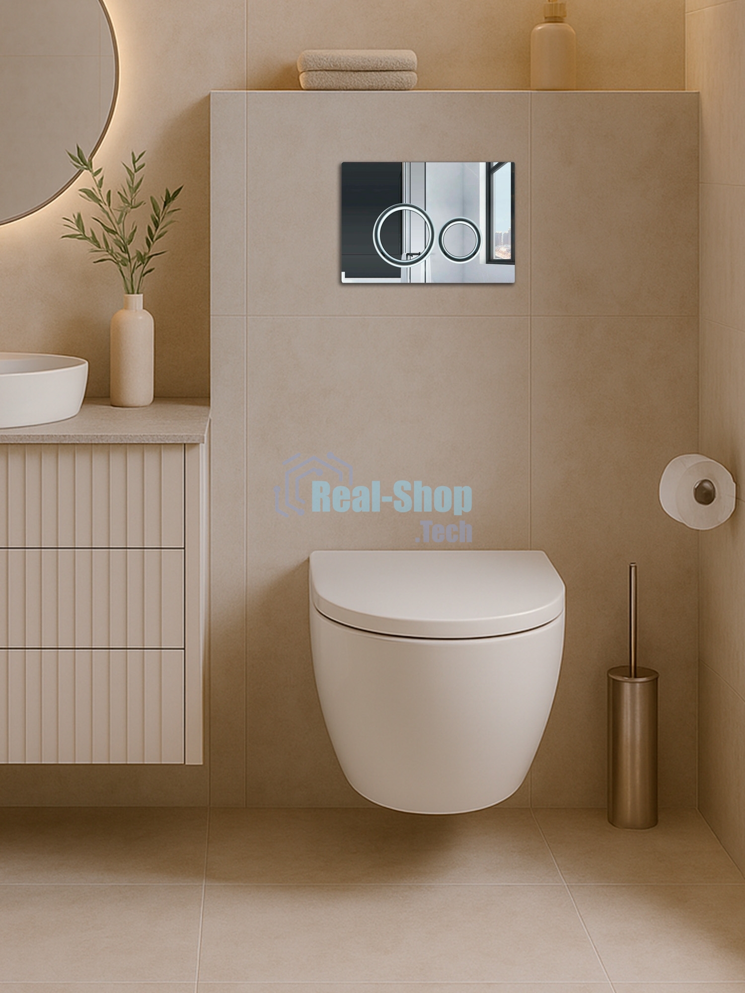 Инсталляция с унитазом комплект BAU IDEAL 6 в 1: унитаз подвесной безободковый торнадо Bau Hotel 53х36, быстросъемное сиденье микролифт, кнопка смыва BAU Wheelхром
