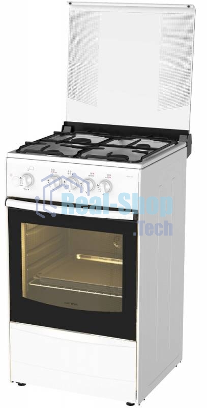 Плита газовая Darina 1B GM 441 105 W белый, конфорок 4 шт, духовка 50 л, 50 см x 85 см x 51 см