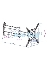 Кронштейн для телевизора Kromax DIX-14 черный 15