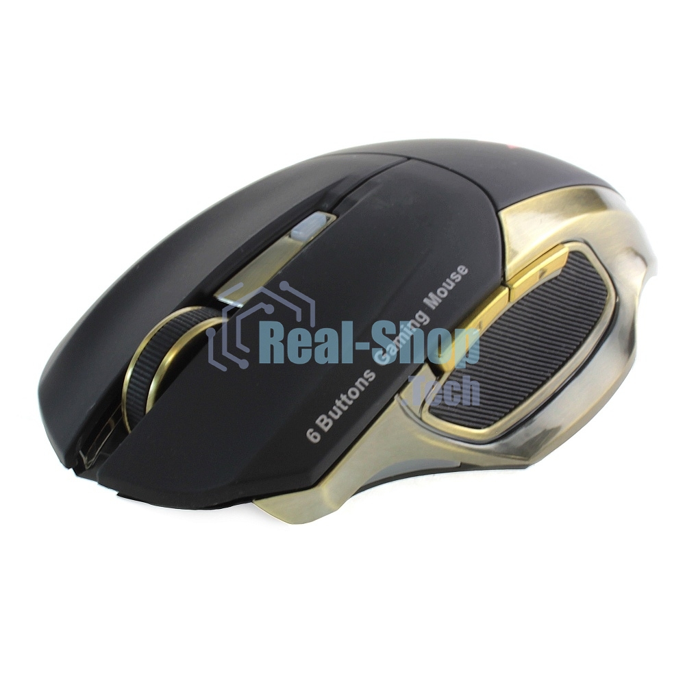 Мышь беспроводная Crown Gaming CMXG-605 черный, 1600 dpi, радиоканал, USB, кнопки - 6