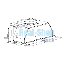Вытяжка встраиваемая Maunfeld Crosby Light 70 нержавеющая сталь, 70 см, 800 куб. м/ч, 49 дБ