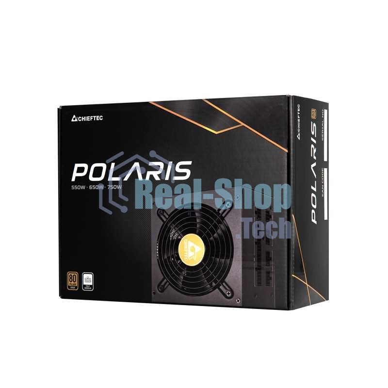 Блок питания Chieftec Polaris PPS-650FC, 650Вт, 80 PLUS Gold, 120мм, модульный, черный