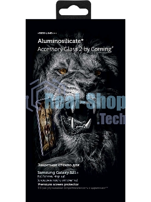 Защитное стекло для экрана Redline Corning черный для Samsung Galaxy S21+ 1шт. (УТ000023709)