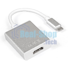 Кабель-адаптер ExeGate EX284937RUS Type C-HDMI ExeGate EX-CM-HDMIF-0.15 (USB Type C/19F, 0,15м)